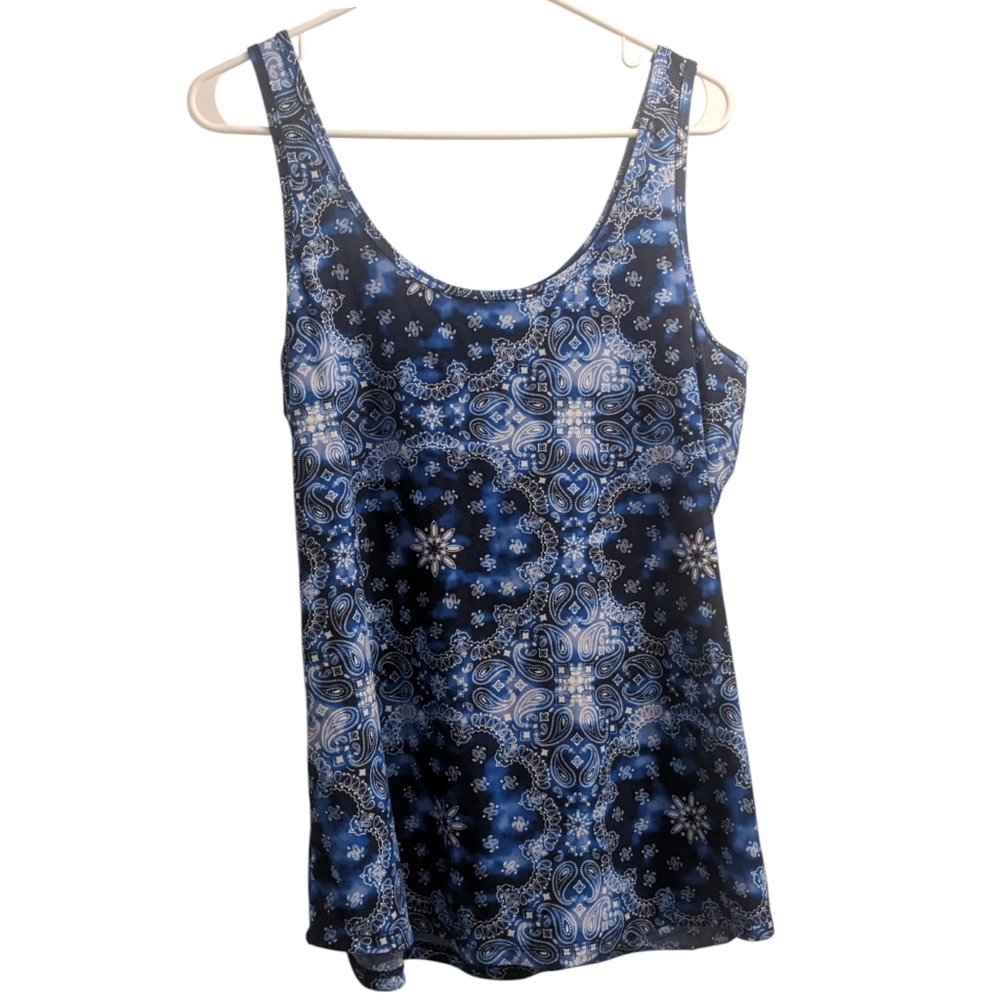 💥 No Boundaries Blue Patterned Tank Top XXXL (21)